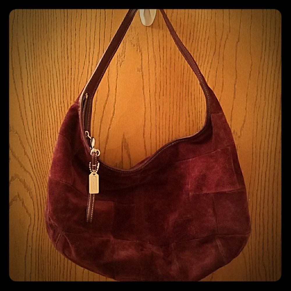 Authentic Coach suede handbag